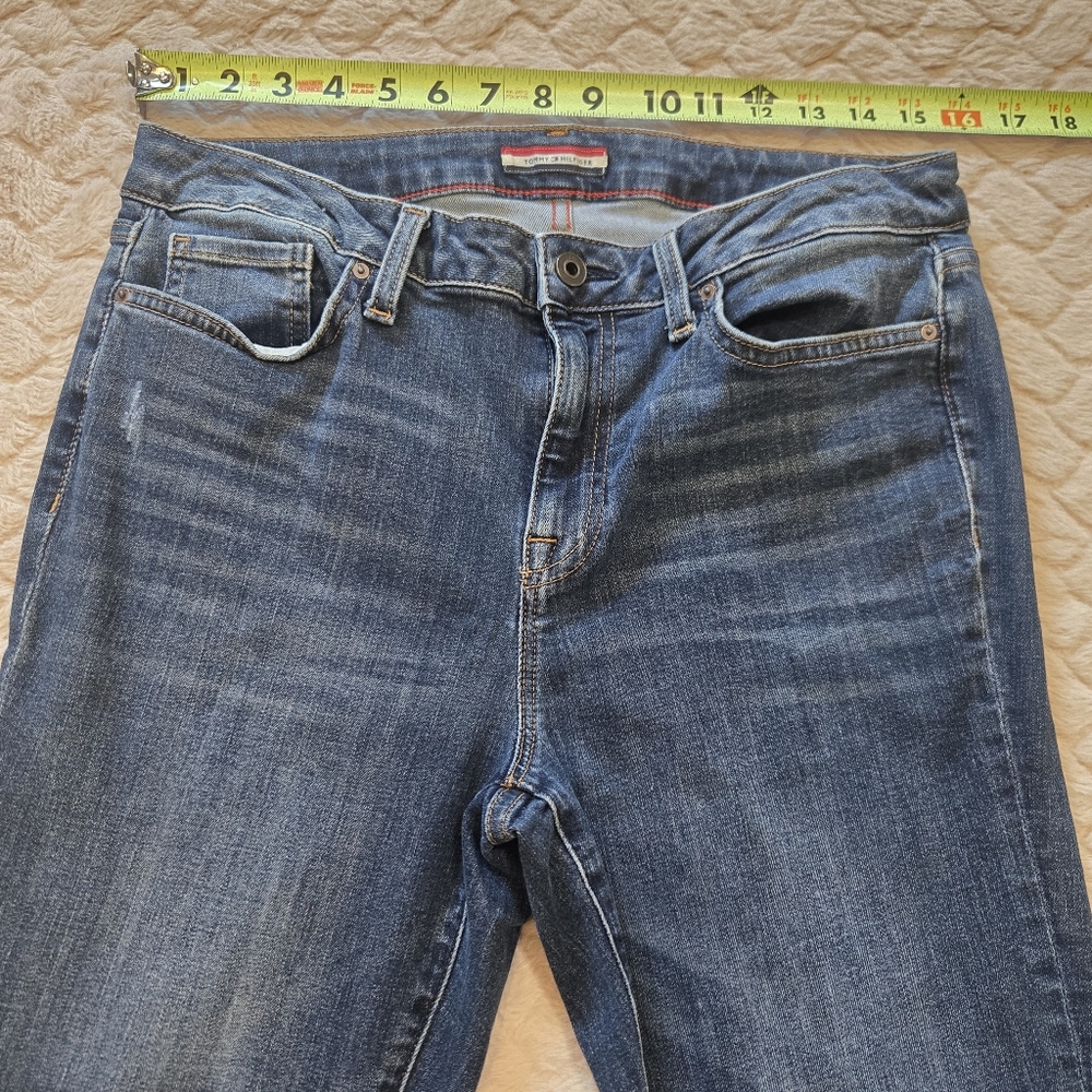 Tommy Hilfiger Flare Whiskered and Faded Jeans, Size 10 - Picture 3 of 7